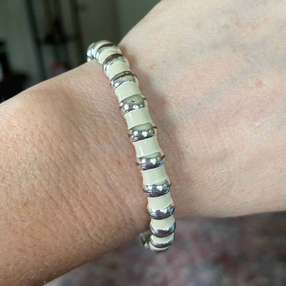 White silver bracelet